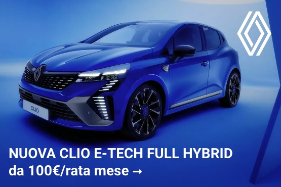 Nuova Clio E-Tech full hybrid da 100€*/rata mese