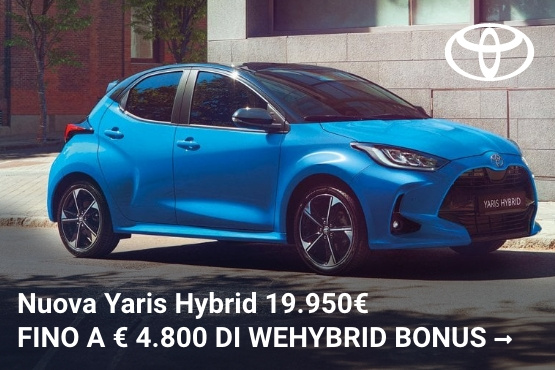 Nuova Yaris Hybrid da 19.950€ anzichè 24.550